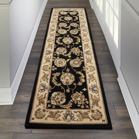 Nourison 2000 2022 Runner Rug, Black, 2'3" x 8'