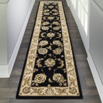 Nourison 2000 2022 Runner Rug, Black, 2'6" x 12'