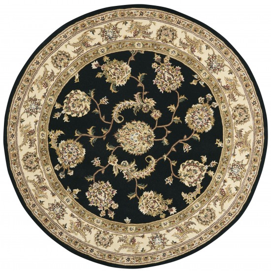 Nourison 2000 2022 Area Rug, Black, 6' x Round