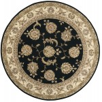 Nourison 2000 2022 Area Rug, Black, 8' x Round