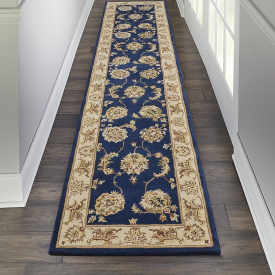 Nourison 2000 2022 Runner Rug, Navy, 2'6" x 12'