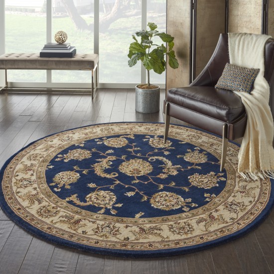 Nourison 2000 2022 Area Rug, Navy, 4' x Round