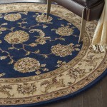 Nourison 2000 2022 Area Rug, Navy, 6' x Round