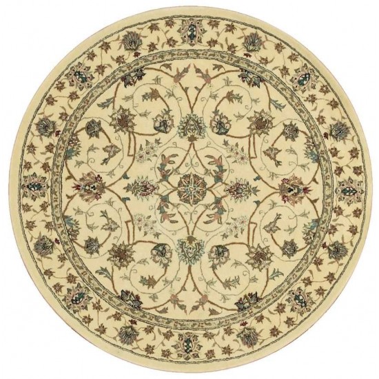 Nourison 2000 2023 Area Rug, Ivory, 4' x Round