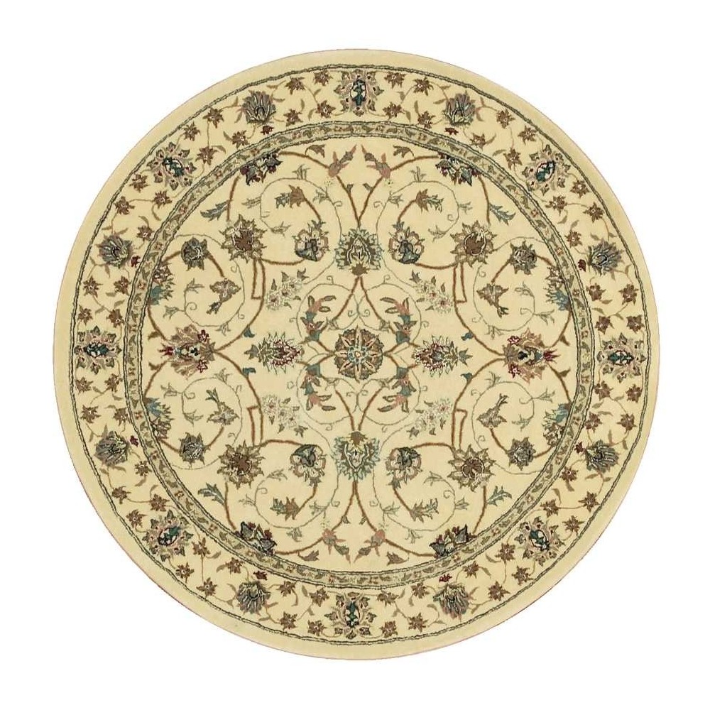 Nourison 2000 2023 Area Rug, Ivory, 4' x Round