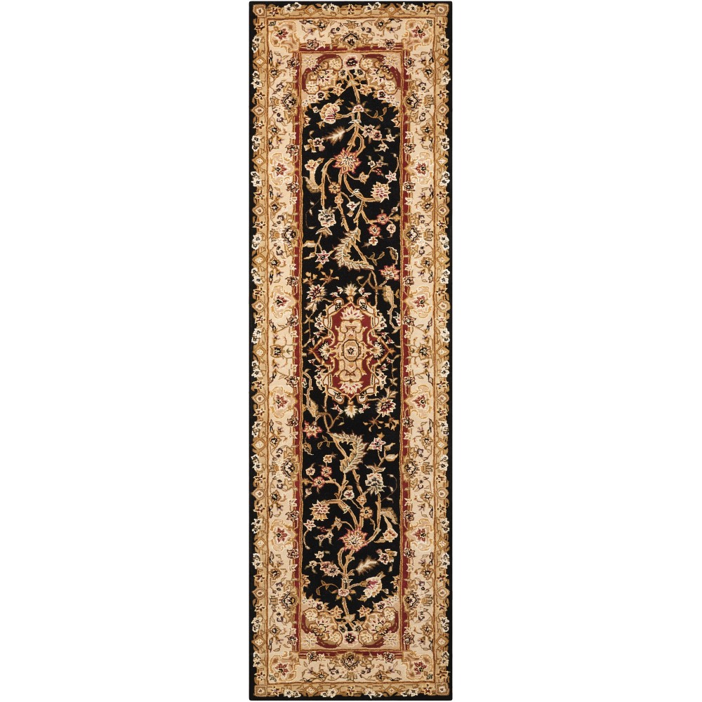 Nourison 2000 2028 Runner Rug, Black, 2'3" x 8'