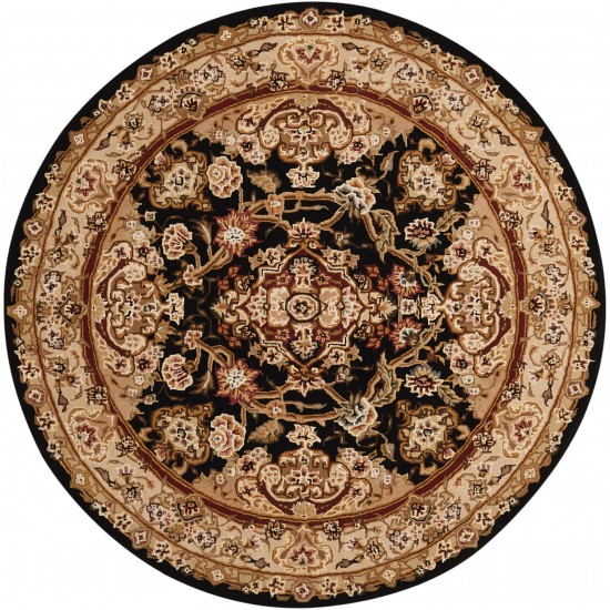 Nourison 2000 2028 Area Rug, Black, 4' x Round