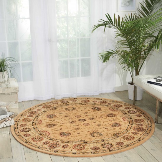 Nourison 2000 2071 Area Rug, Camel, 4' x Round