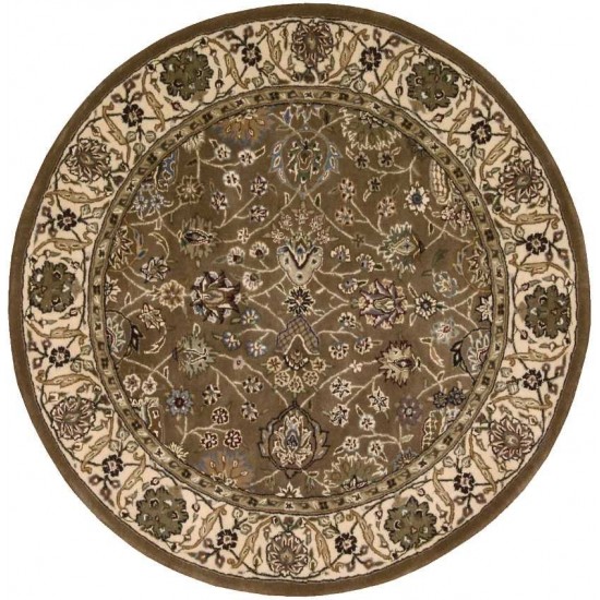 Nourison 2000 2091 Area Rug, Mushroom, 4' x Round