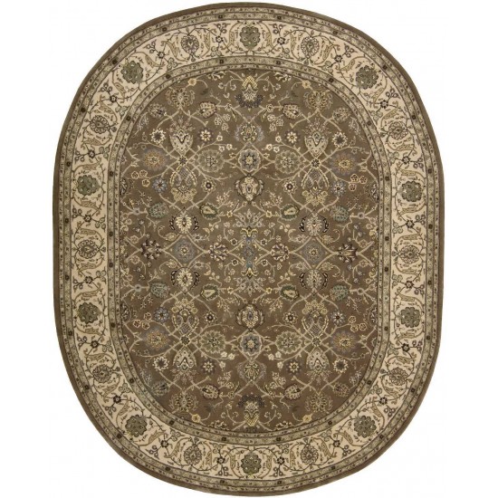 Nourison 2000 2091 Area Rug, Mushroom, 7'6" x 9'6" Oval