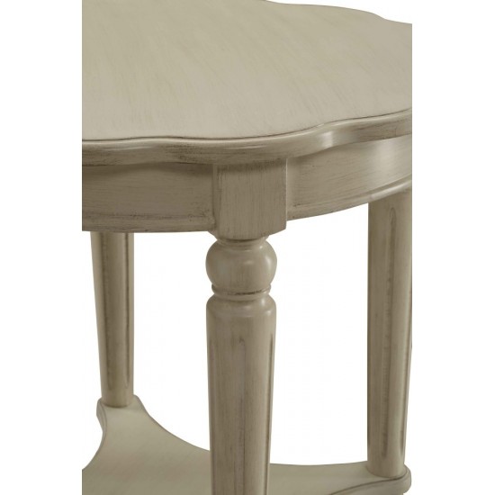 ACME Fordon End Table, Antique White