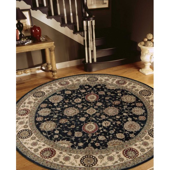 Nourison 2000 2204 Area Rug, Midnight, 4' x Round