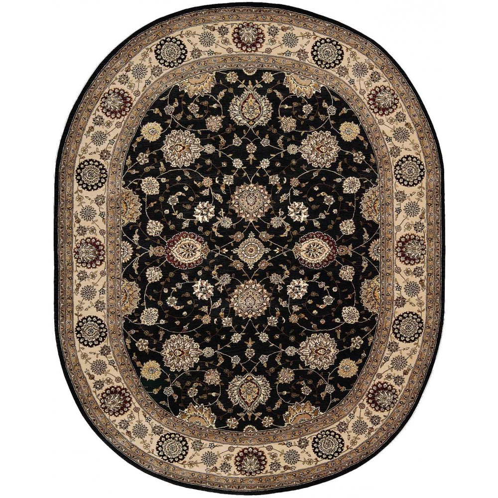 Nourison 2000 2204 Area Rug, Midnight, 7'6" x 9'6" Oval