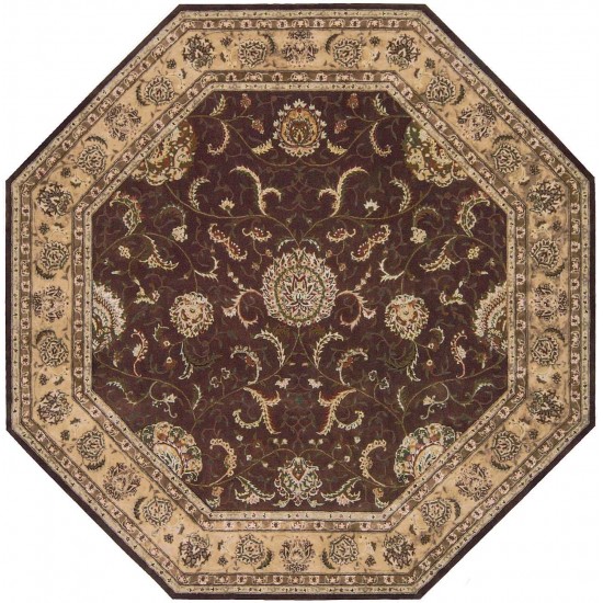 Nourison 2000 2206 Area Rug, Brown, 10' x Octagon