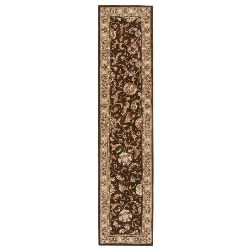 Nourison 2000 2206 Runner Rug, Brown, 2'6" x 12'