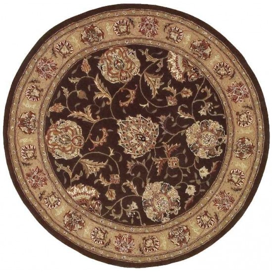 Nourison 2000 2206 Area Rug, Brown, 4' x Round