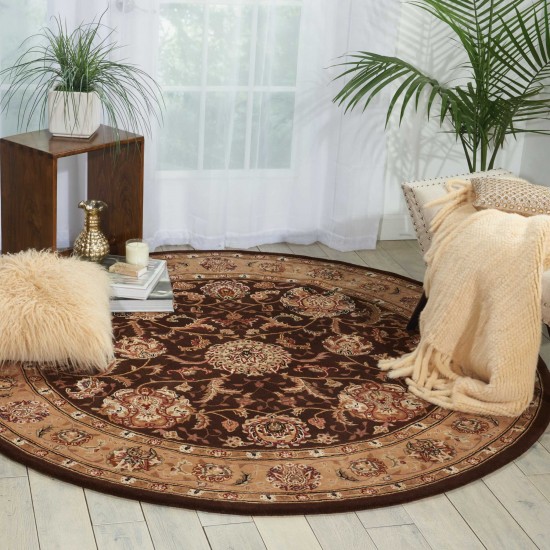 Nourison 2000 2206 Area Rug, Brown, 4' x Round