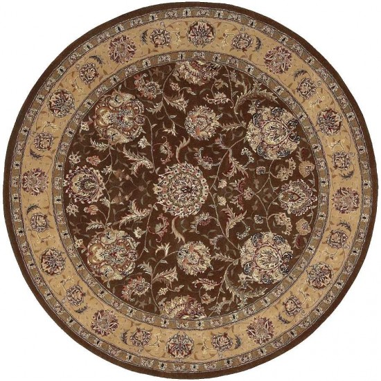 Nourison 2000 2206 Area Rug, Brown, 6' x Round