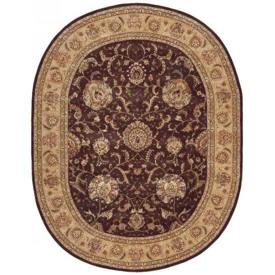 Nourison 2000 2206 Area Rug, Brown, 7'6" x 9'6" Oval