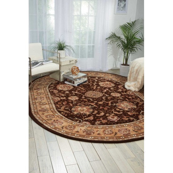 Nourison 2000 2206 Area Rug, Brown, 7'6" x 9'6" Oval