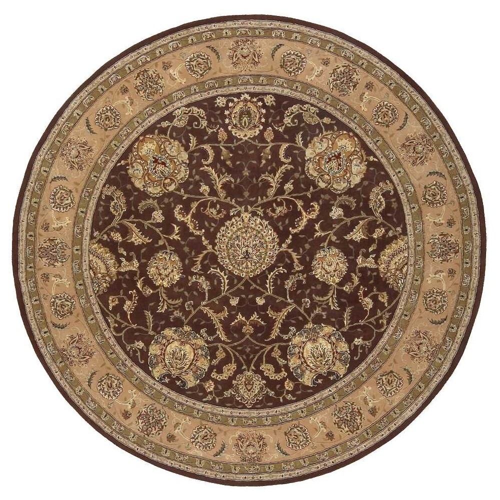 Nourison 2000 2206 Area Rug, Brown, 8' x Round