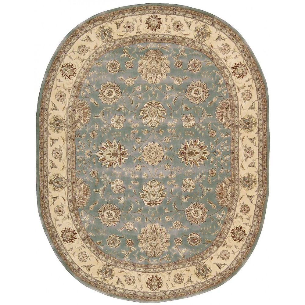 Nourison 2000 2210 Area Rug, Blue, 7'6" x 9'6" Oval