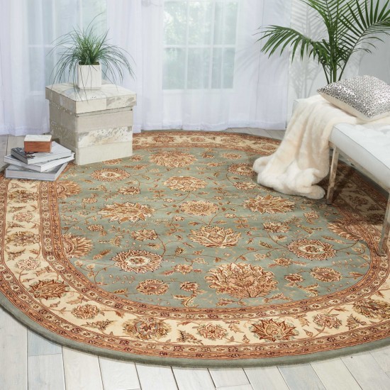 Nourison 2000 2210 Area Rug, Blue, 7'6" x 9'6" Oval