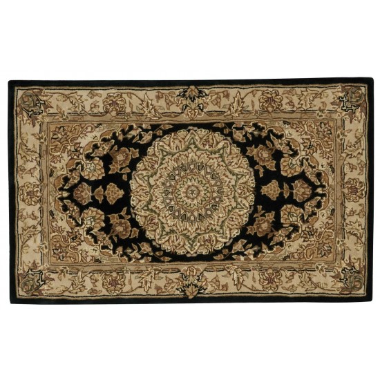 Nourison 2000 2233 Area Rug, Black, 2'6" x 4'3"