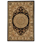 Nourison 2000 2233 Area Rug, Black, 3'9" x 5'9"