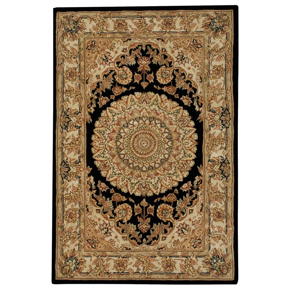 Nourison 2000 2233 Area Rug, Black, 3'9" x 5'9"