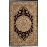 Nourison 2000 2233 Area Rug, Black, 5'6" x 8'6"