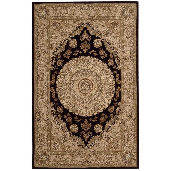 Nourison 2000 2233 Area Rug, Black, 5'6" x 8'6"