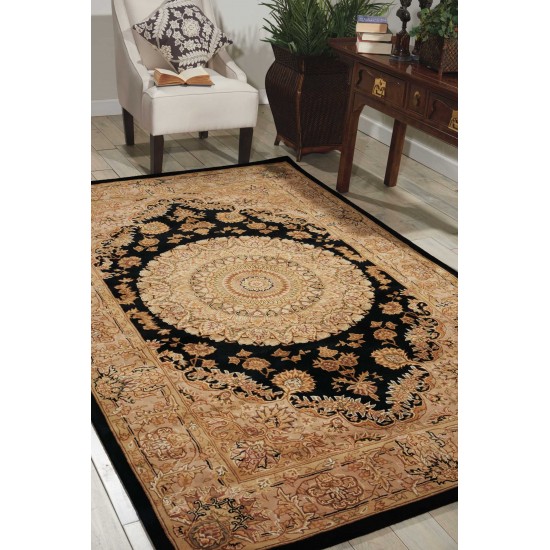 Nourison 2000 2233 Area Rug, Black, 5'6" x 8'6"