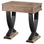 ACME Pellio End Table, Antique Oak & Black