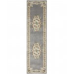 Nourison Aubusson ABS1 Runner Rug, Grey, 2'2" x 12'