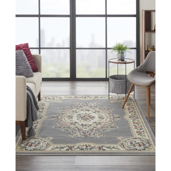 Nourison Aubusson ABS1 Area Rug, Grey, 3'3" x 5'3"