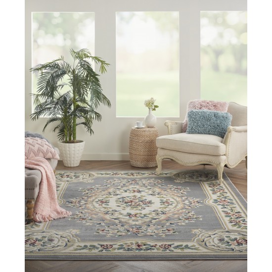 Nourison Aubusson ABS1 Area Rug, Grey, 7'10" x 10'6"