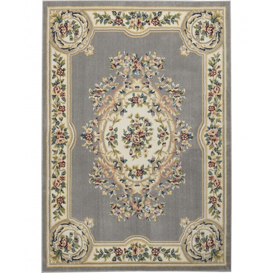 Nourison Aubusson ABS1 Area Rug, Grey, 8'10" x 11'10"