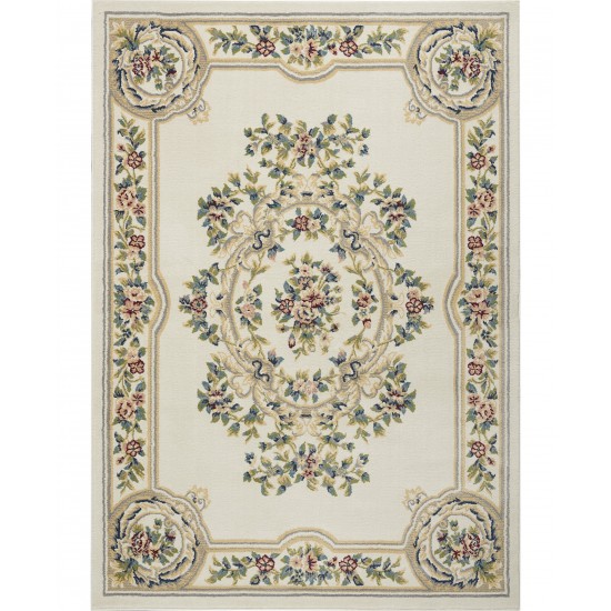 Nourison Aubusson ABS1 Area Rug, Ivory, 3'3" x 5'3"