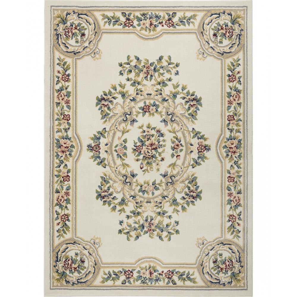 Nourison Aubusson ABS1 Area Rug, Ivory, 3'3" x 5'3"