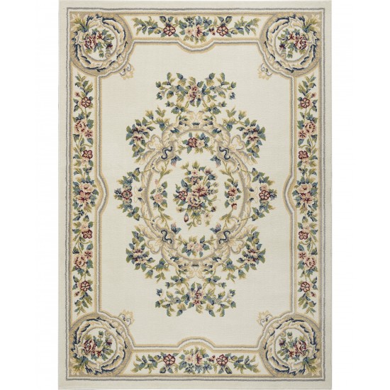 Nourison Aubusson ABS1 Area Rug, Ivory, 7'10" x 10'6"