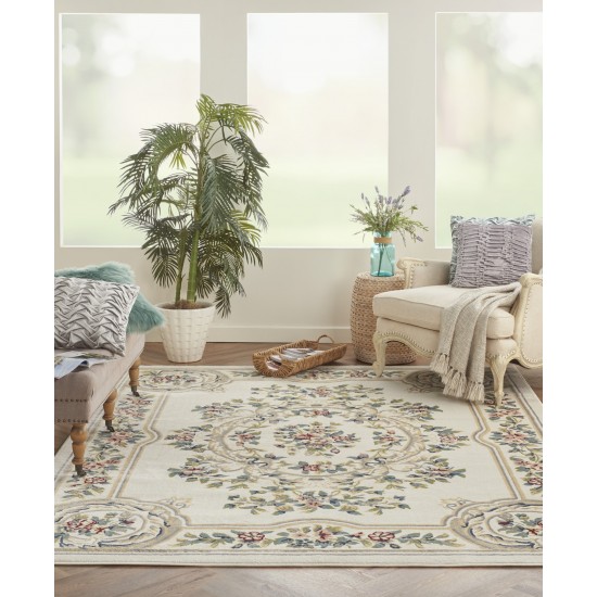 Nourison Aubusson ABS1 Area Rug, Ivory, 7'10" x 10'6"