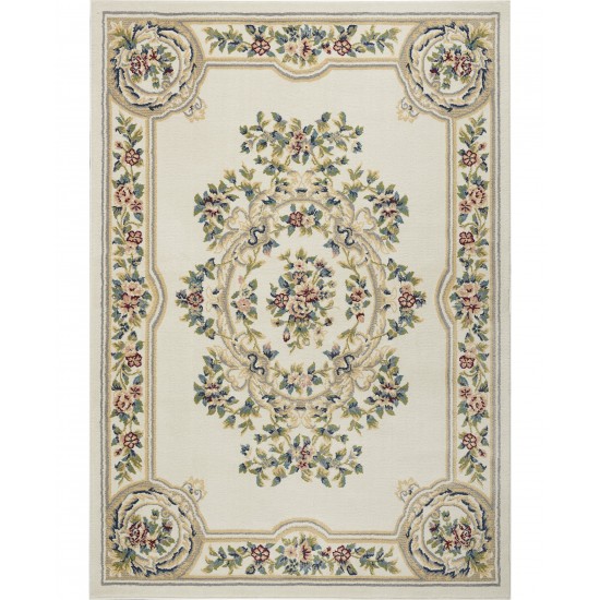 Nourison Aubusson ABS1 Area Rug, Ivory, 8'10" x 11'10"