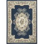 Nourison Aubusson ABS1 Area Rug, Navy, 3'3" x 5'3"