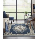 Nourison Aubusson ABS1 Area Rug, Navy, 3'3" x 5'3"