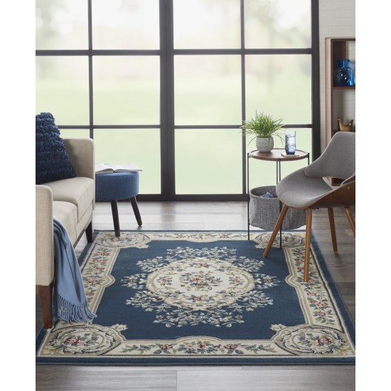 Nourison Aubusson ABS1 Area Rug, Navy, 3'3" x 5'3"