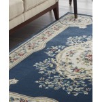 Nourison Aubusson ABS1 Area Rug, Navy, 5'3" x 7'3"