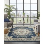 Nourison Aubusson ABS1 Area Rug, Navy, 7'10" x 10'6"