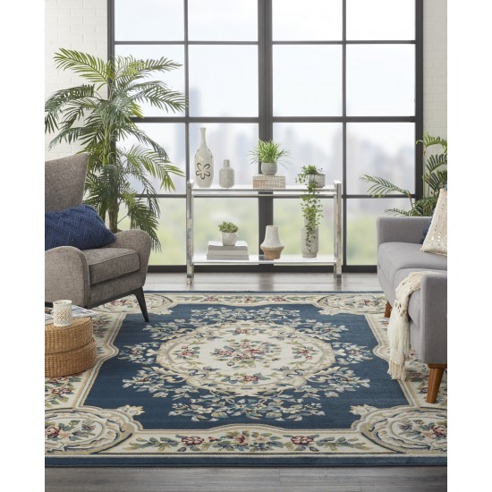 Nourison Aubusson ABS1 Area Rug, Navy, 8'10" x 11'10"