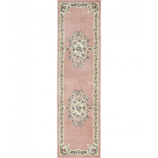 Nourison Aubusson ABS1 Runner Rug, Pink, 2'2" x 10'